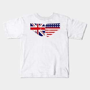 UK & USA Fist Bump Patriot Flag Series Kids T-Shirt